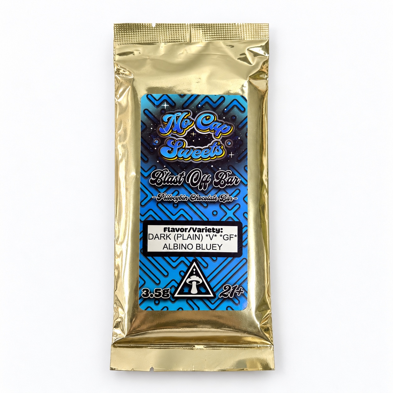 Blast off Bar Dark Chocolate Albino Bluey V/GF