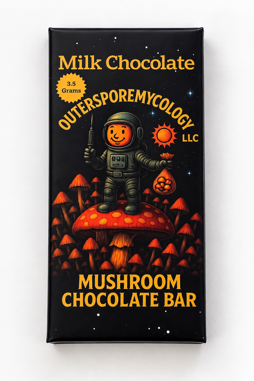 OuterSpore Mycology Mushroom Milk Chocolate Bar 3.5g