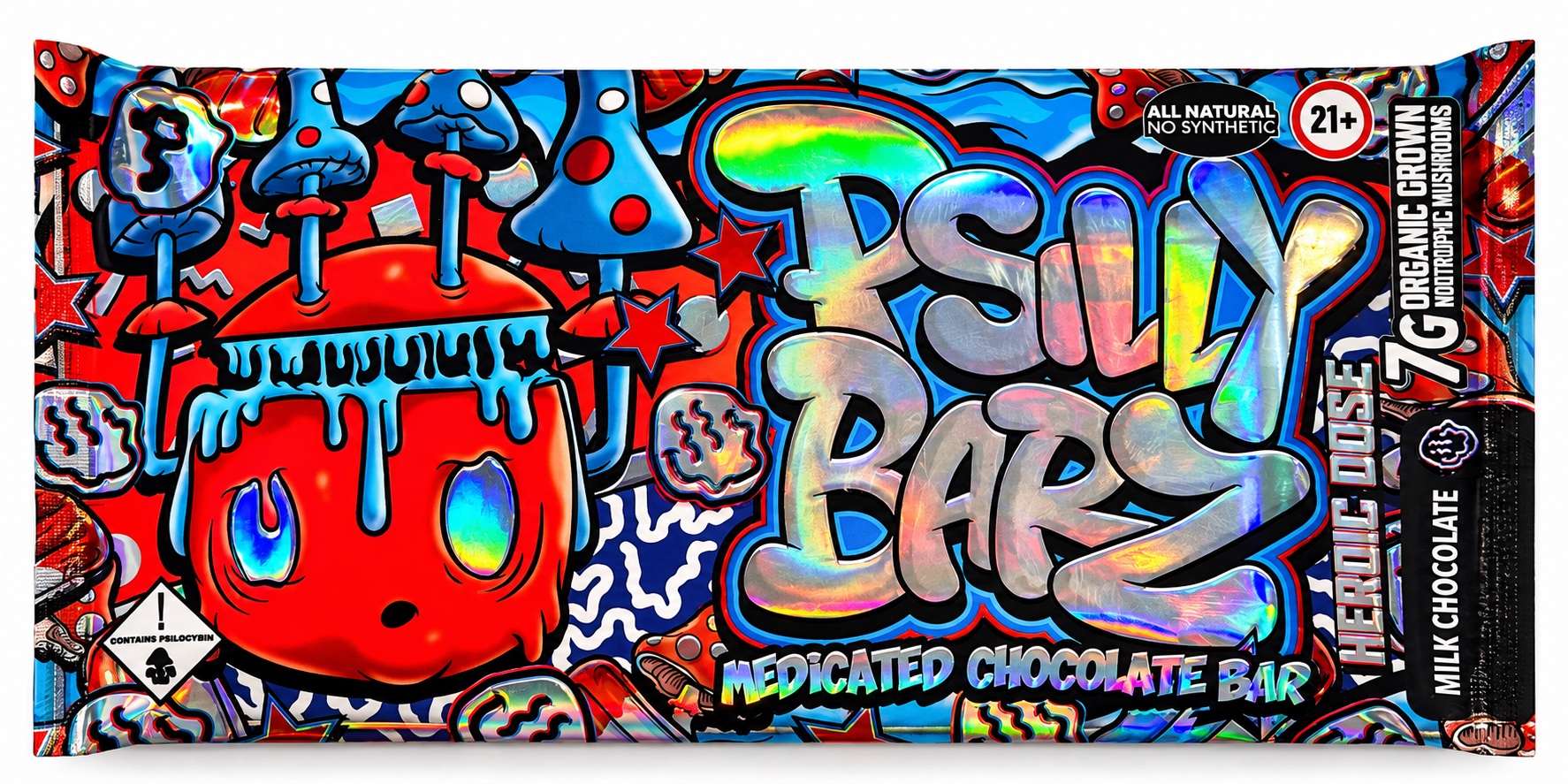 PSilly Barz 7g Milk Chocolate
