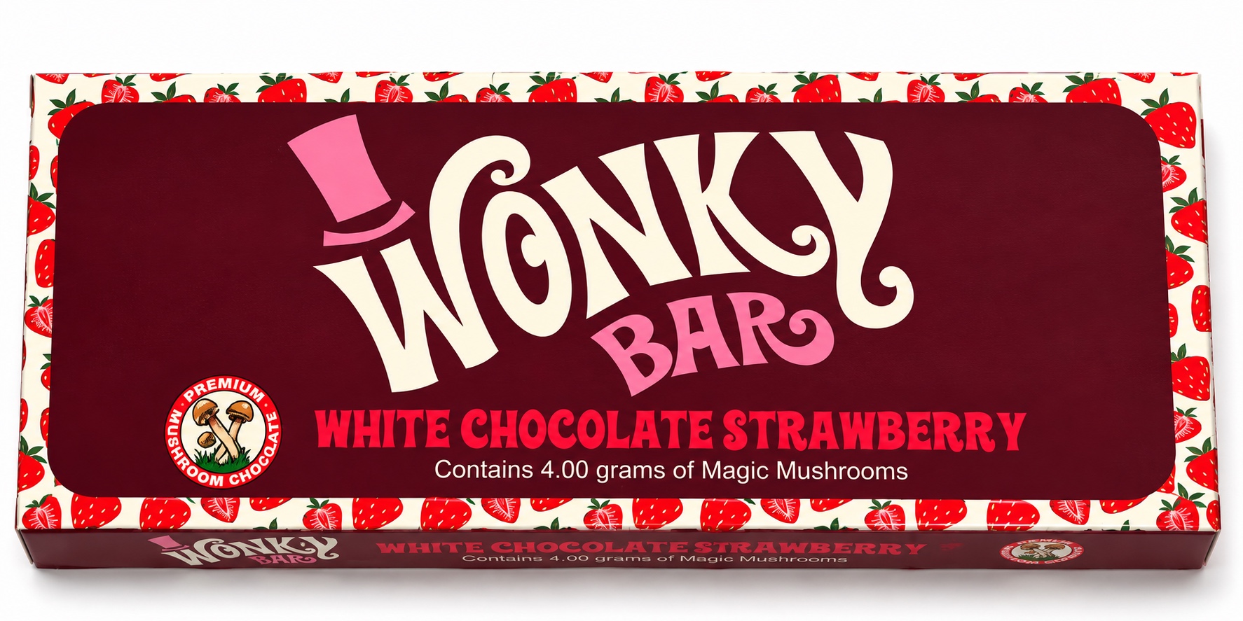 Wonky White Chocolate Strawberry Bar 4 grams