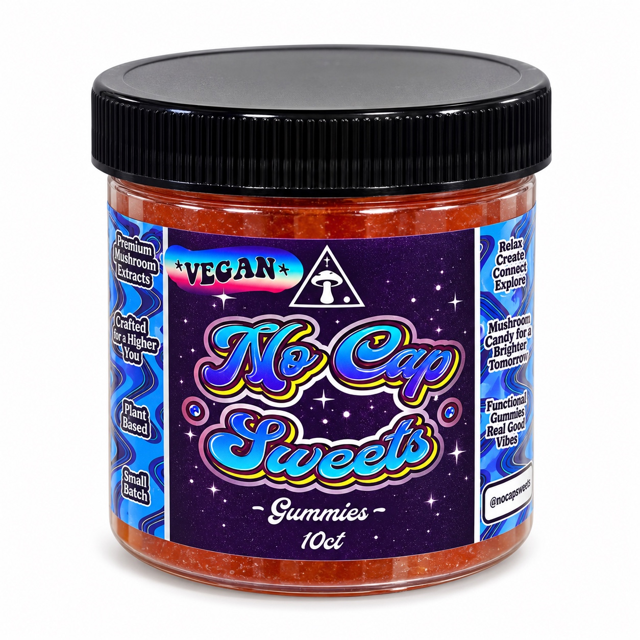No Cap Strawberry Vegan Gummies 40ct .05 gram