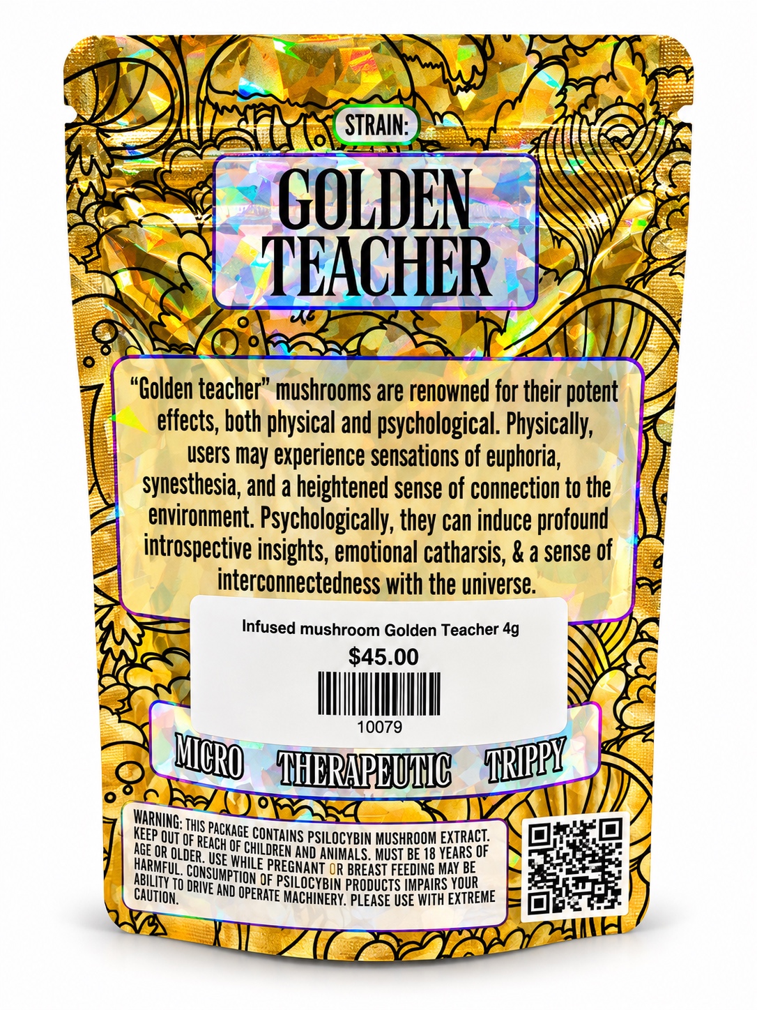 Zilla Chocolate Infused mushroom Golden Teacher 4g
