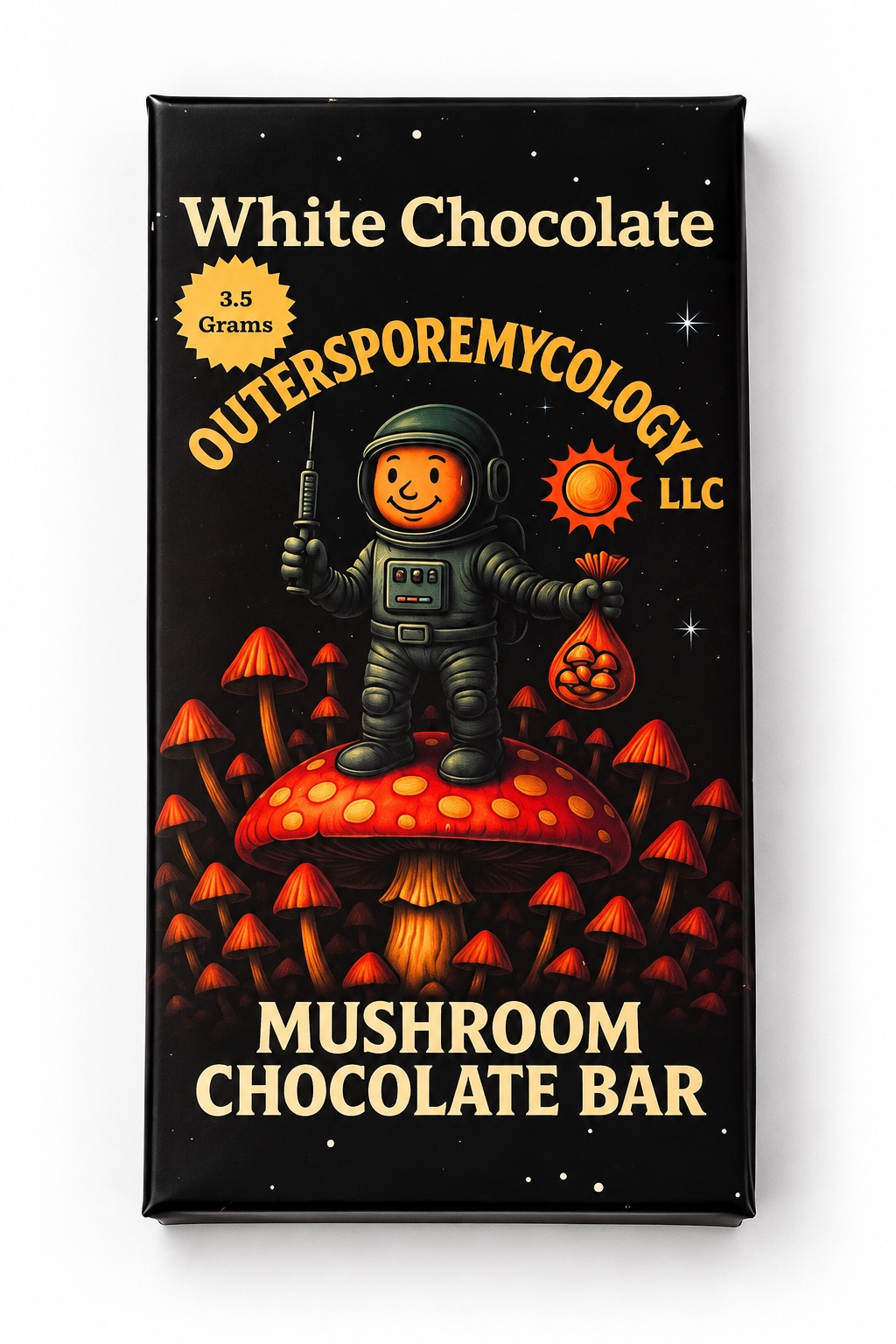 OuterSpore Mycology Mushroom Bar White Chocolate 3.5g