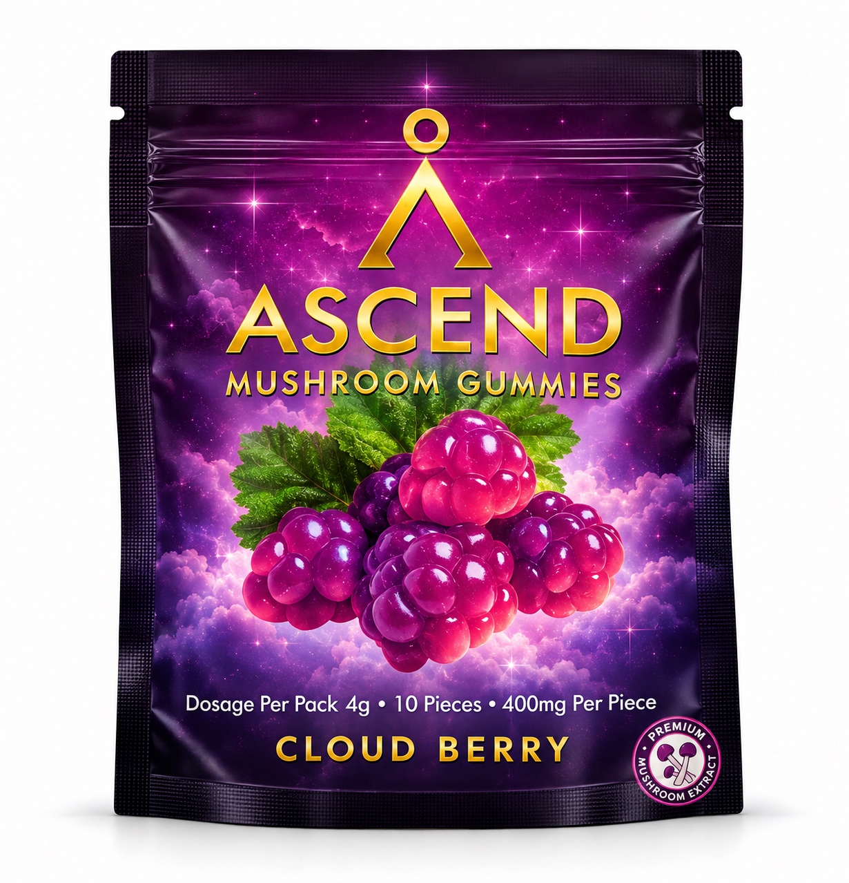 Ascend Mushroom Gummies Cloud Berry 4 grams | Myco & Co and Mush-Room Ann Arbor