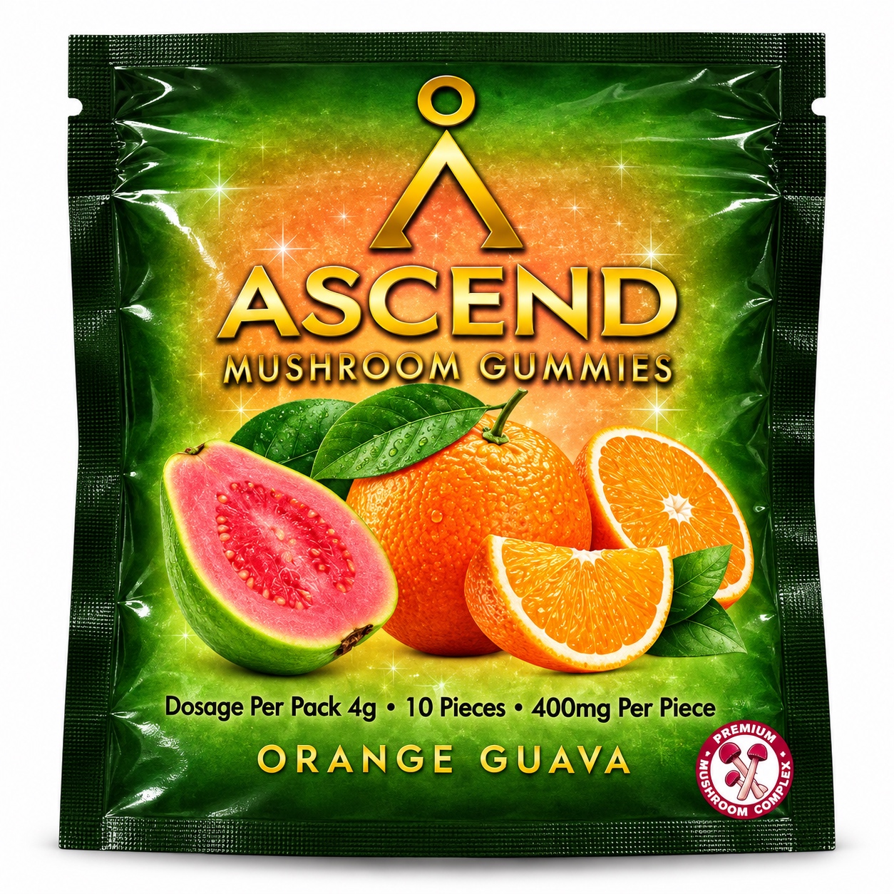 Ascend Orange Guava Mushroom Gummies 4 grams